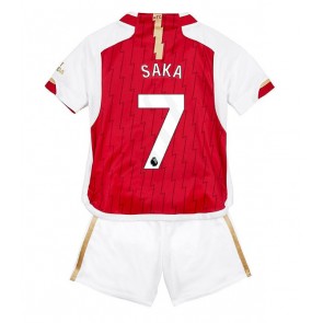 Arsenal Bukayo Saka #7 Replika Babytøj Hjemmebanesæt Børn 2023-24 Kortærmet (+ Korte bukser)